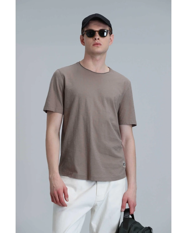 Lufian Erkek Junya Basic Camel T-Shirt 111020203