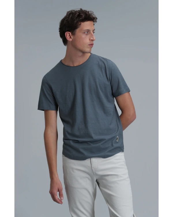 Lufian Erkek Junya Basic Nefti Yeşil T-Shirt 111020203