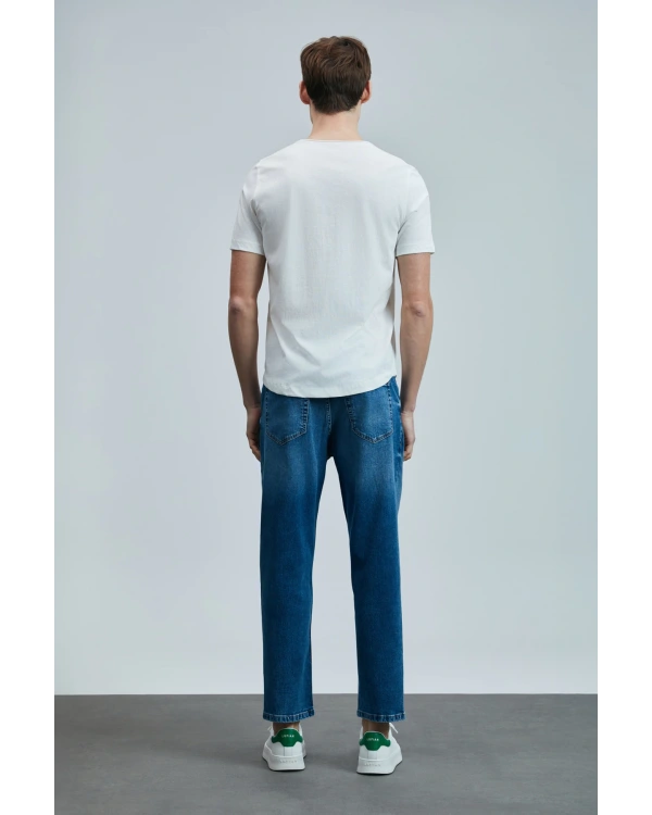 Lufian Erkek Junya Basic Kırık Beyaz T-Shirt 111020259