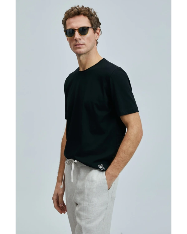 Lufian Erkek Junya Basic Siyah T-Shirt 111020259