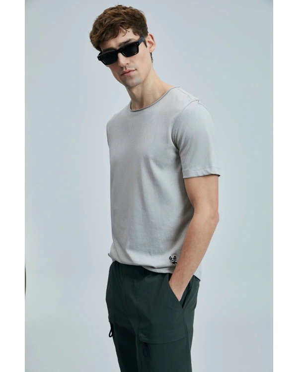 Lufian Erkek Junya Basic Bej T-Shirt 111020259