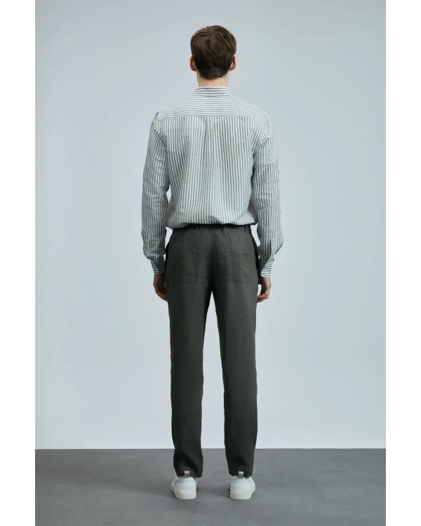 Lufian Erkek Karl Smart Chino Slim Fit Yeşil Pantolon 111190350