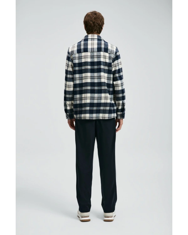 Lufian Kor Erkek Lacivert Basic Regular Fit Gömlek 112010681