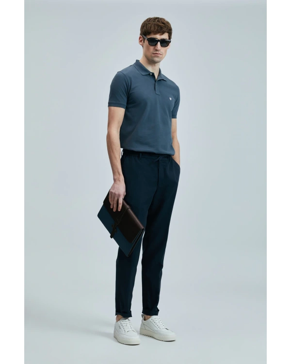 Lufian Erkek Laon Polo Yaka Antrasit T-Shirt 111040206