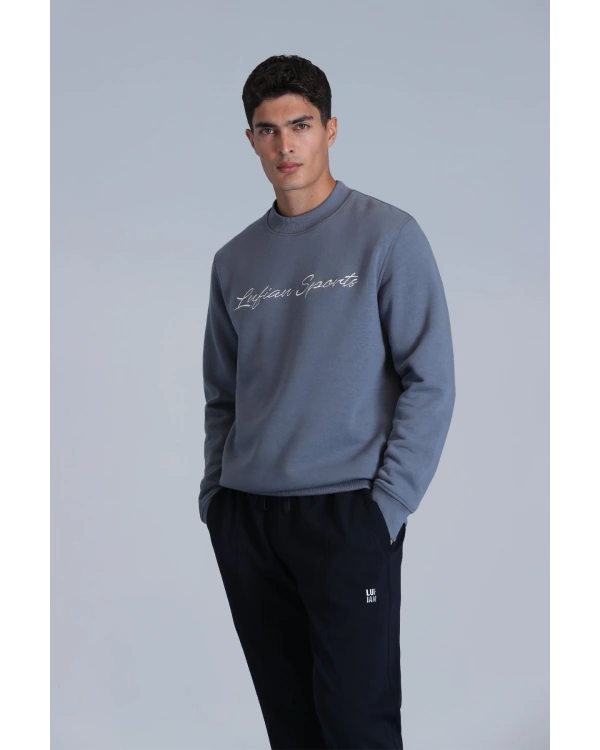 Lufian Loved Erkek Koyu Mavi Sweatshirt 112030137