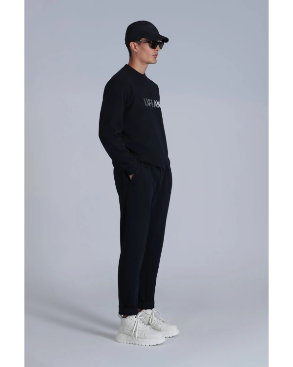 Lufian Luther Erkek Lacivert Sweatshirt 112030145