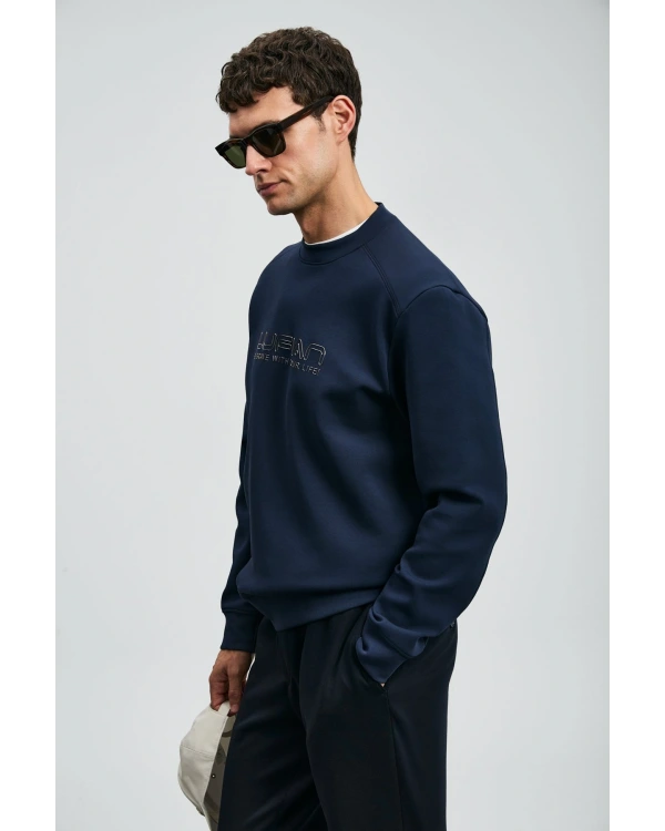 Lufian Luther Erkek Lacivert Sweatshirt 112030171