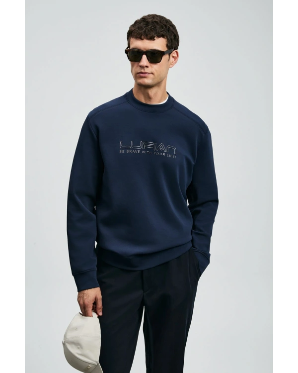 Lufian Luther Erkek Lacivert Sweatshirt 112030171