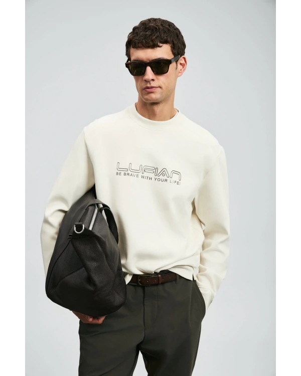 Lufian Erkek Luther Ekru Sweatshirt 112030171