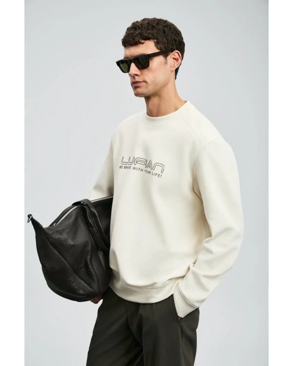 Lufian Erkek Luther Ekru Sweatshirt 112030171