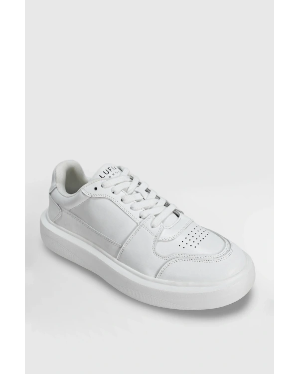 Lufian Mateas Erkek Beyaz Deri Sneaker 112230251