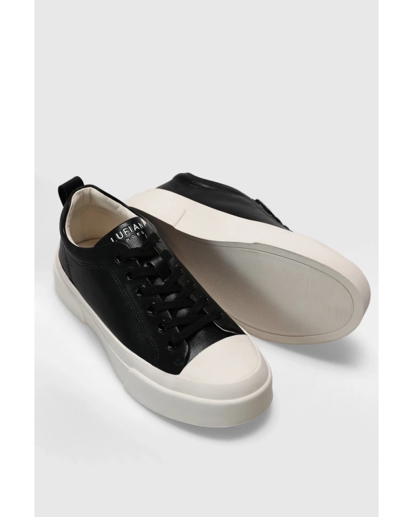 Lufian Mia Kadın Siyah Deri Sneaker Ayakkabı 121230038