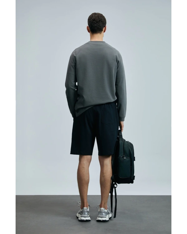 Lufian Erkek Moon Siyah Şort Eşofman 11105004