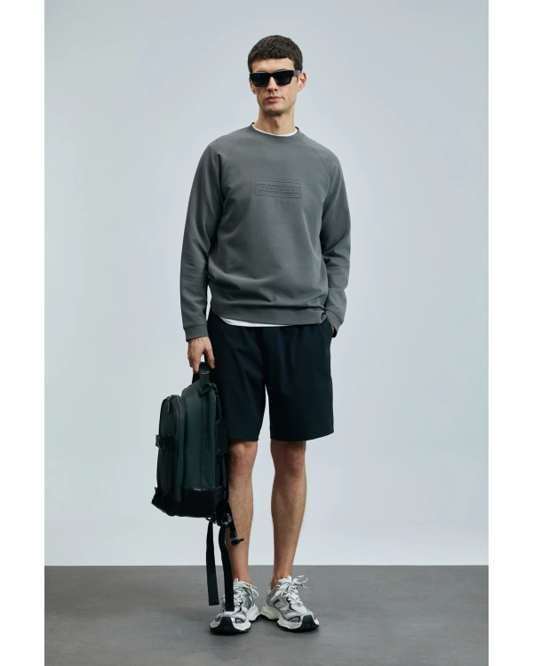 Lufian Erkek Moon Siyah Şort Eşofman 11105004