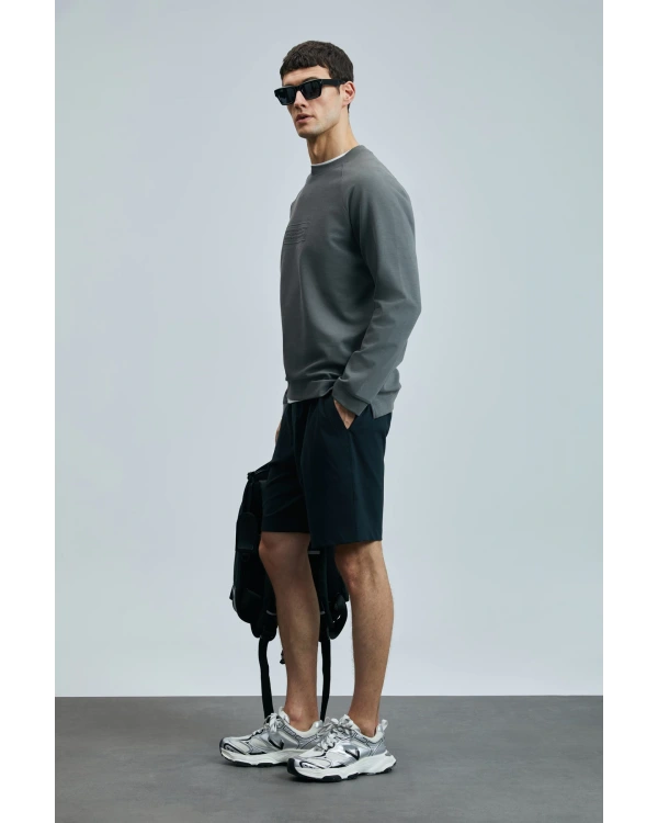 Lufian Erkek Moon Siyah Şort Eşofman 11105004