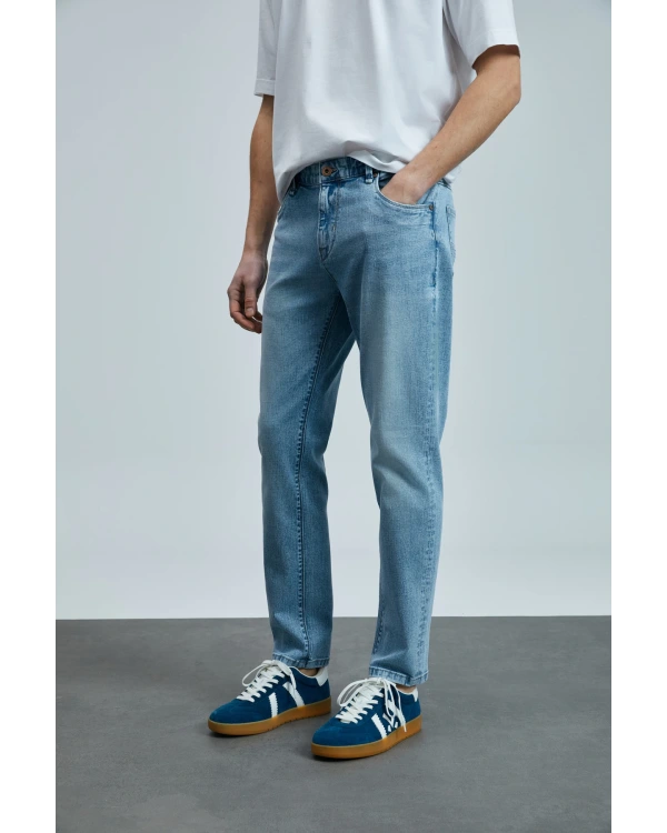 Lufian Erkek Nicolo Slim Fit Mavi Pantolon 111200190