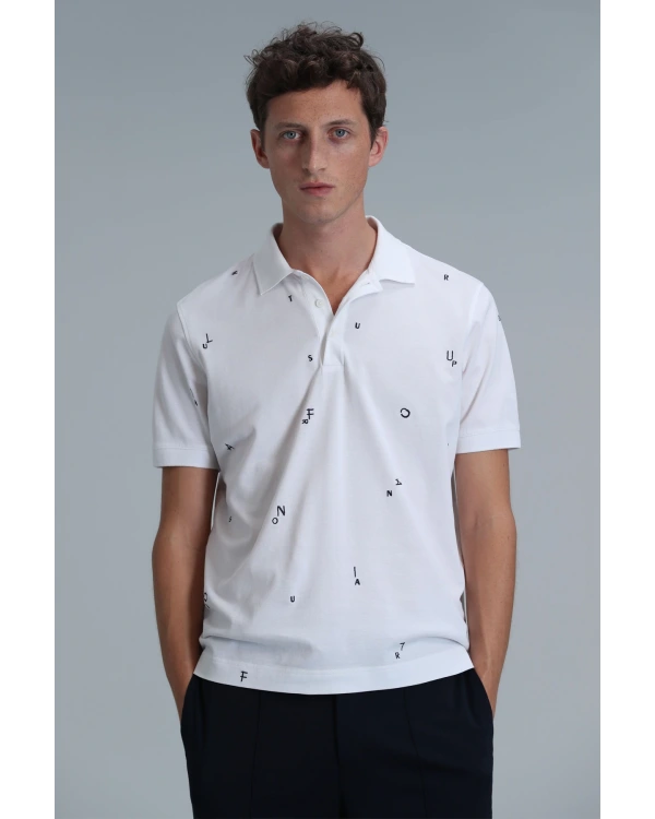 Lufian Erkek Pascal Polo Yaka Beyaz T-Shirt 111040170
