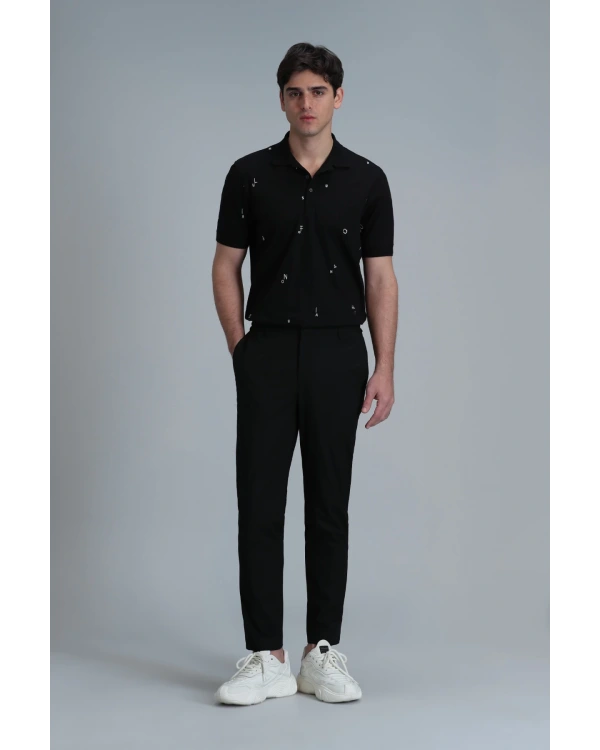 Lufian Erkek Pascal Polo Yaka Siyah T-Shirt 111040170