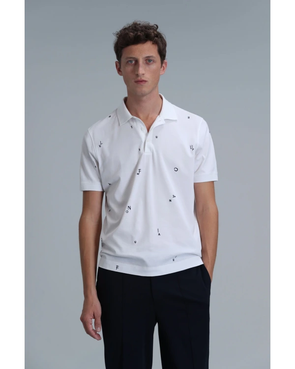 Lufian Erkek Pascal Polo Yaka Beyaz T-Shirt 111040170