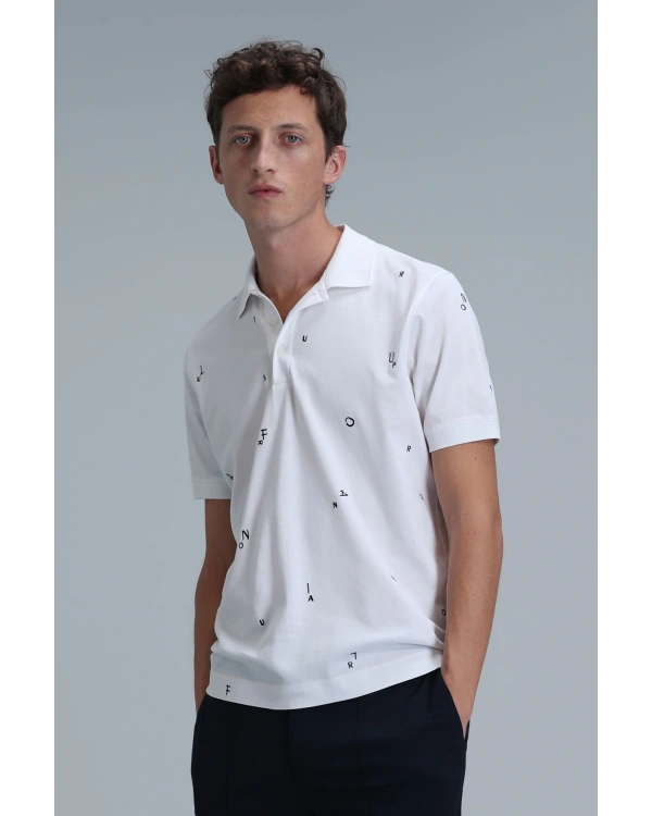 Lufian Erkek Pascal Polo Yaka Beyaz T-Shirt 111040170