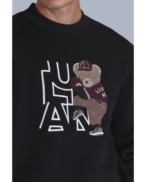 Lufian Pitcher Erkek Siyah Sweatshirt 112030138