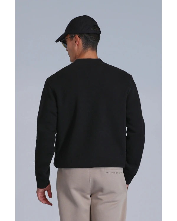 Lufian Pitcher Erkek Siyah Sweatshirt 112030138