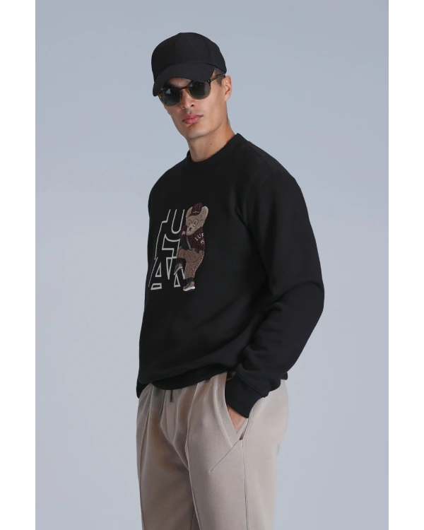 Lufian Pitcher Erkek Siyah Sweatshirt 112030138