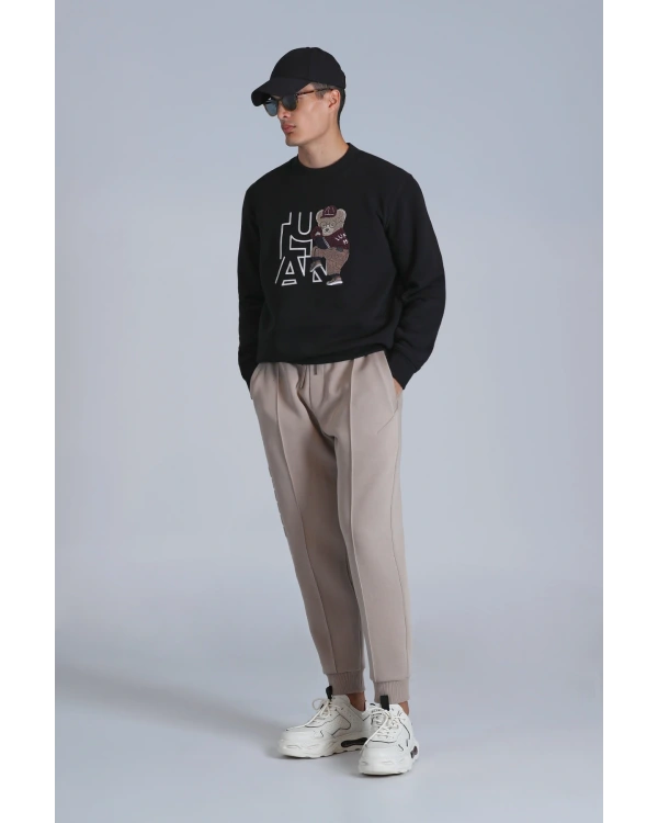 Lufian Pitcher Erkek Siyah Sweatshirt 112030138