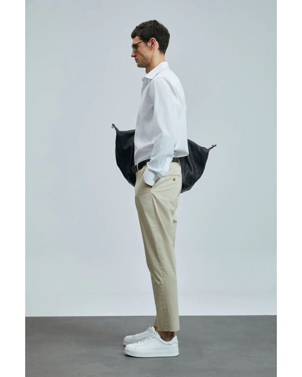 Lufian Erkek Plus Smart Chino Slim Fit Deve Tüyü Pantolon 111190339