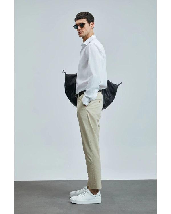 Lufian Erkek Plus Smart Chino Slim Fit Deve Tüyü Pantolon 111190339