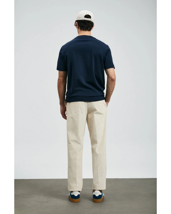 Lufian Roland Erkek Lacivert Basic T-Shirt 112020058