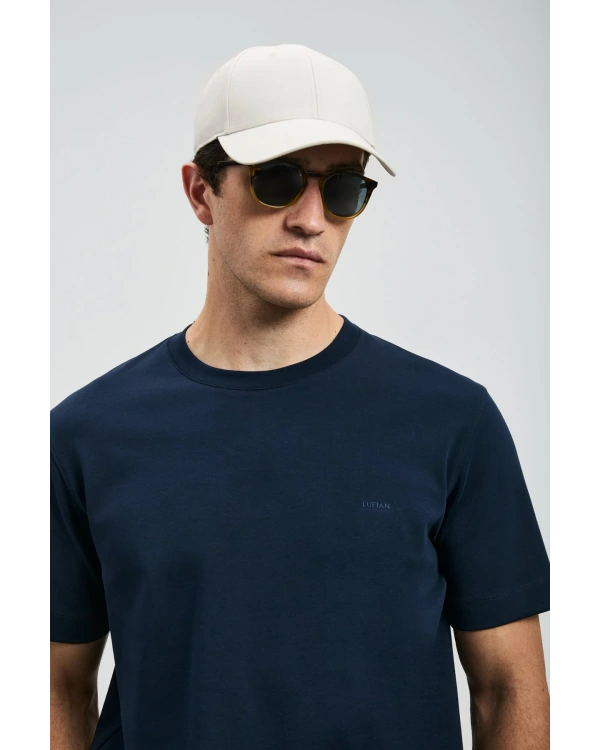 Lufian Roland Erkek Lacivert Basic T-Shirt 112020058