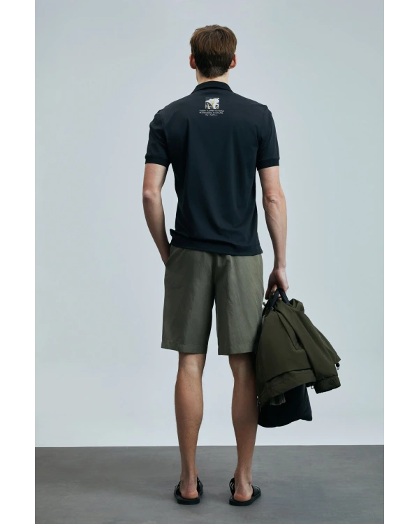 Lufian Ross Chino Erkek Yeşil Slim Şort 111210077