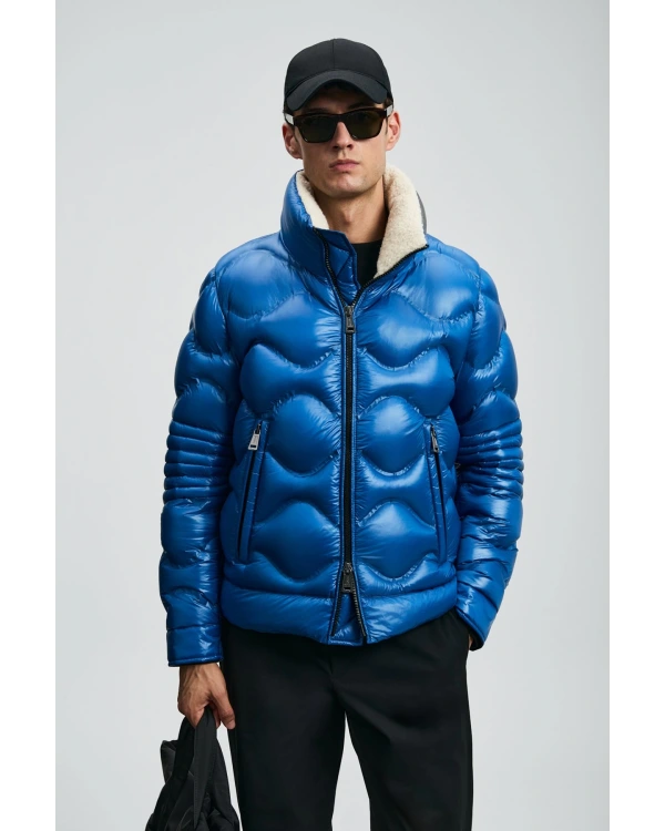 Lufian Roy Kaz Tüyü Erkek Saks Mavisi Mont 112120247