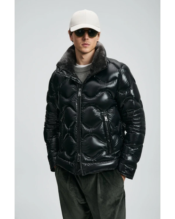 Lufian Roy Kaz Tüyü Erkek Siyah Mont 112120247