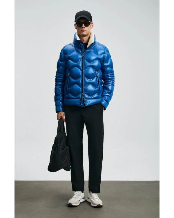 Lufian Roy Kaz Tüyü Erkek Saks Mavisi Mont 112120247