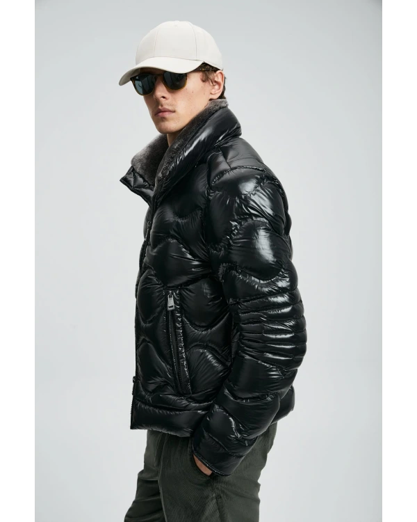 Lufian Roy Kaz Tüyü Erkek Siyah Mont 112120247