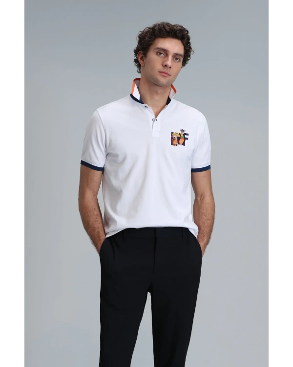 Lufian Erkek Ruby Polo Yaka Beyaz T-Shirt 111040165