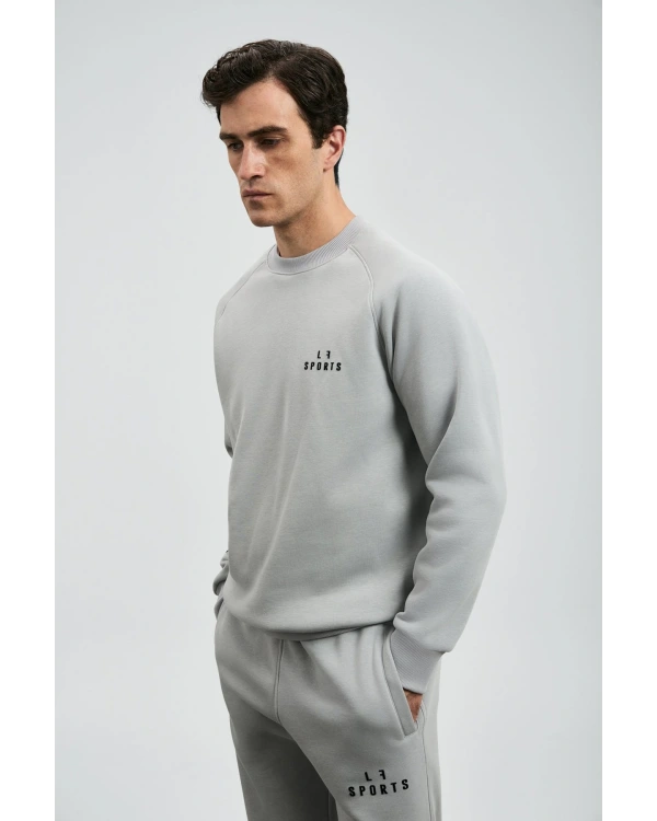 Lufian Sigma Erkek Açık Gri Sweatshirt 112030186