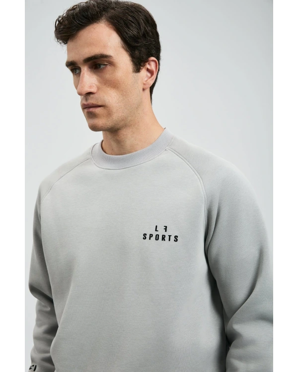 Lufian Sigma Erkek Açık Gri Sweatshirt 112030186
