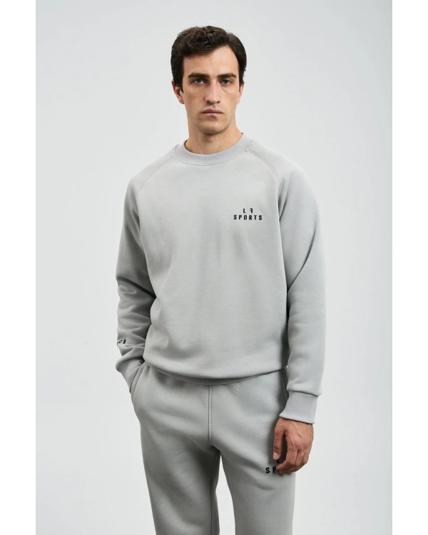 Lufian Sigma Erkek Açık Gri Sweatshirt 112030186