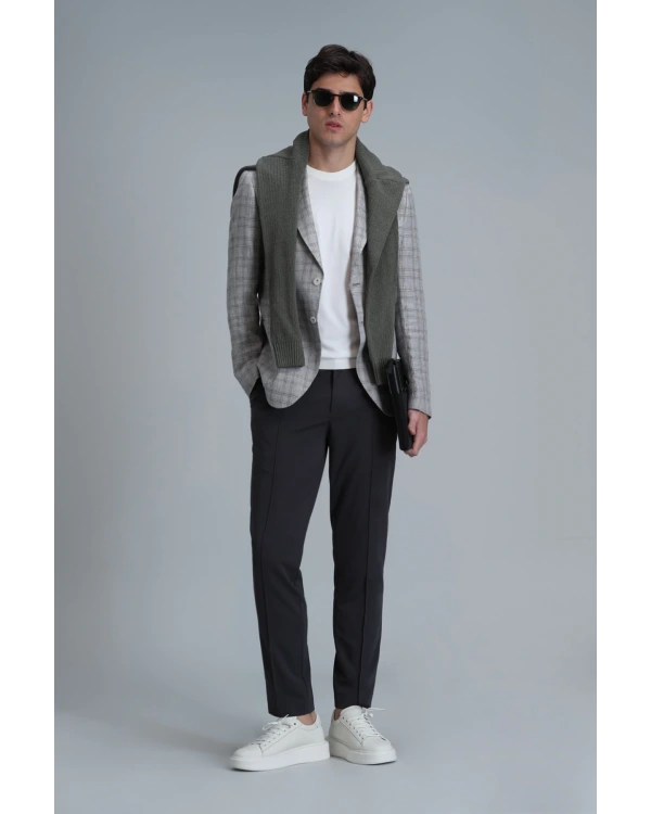 Lufian Erkek Simon Chino Slim Fit Yeşil Pantolon 111190324