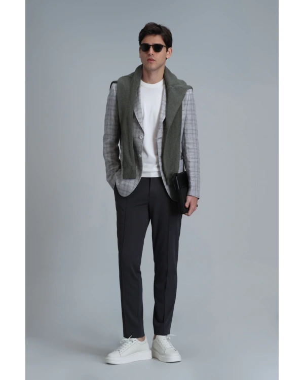 Lufian Erkek Simon Chino Slim Fit Yeşil Pantolon 111190324