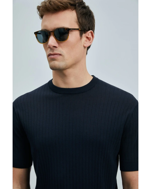 Lufian Spear Erkek Koyu Lacivert T-Shirt 111090097