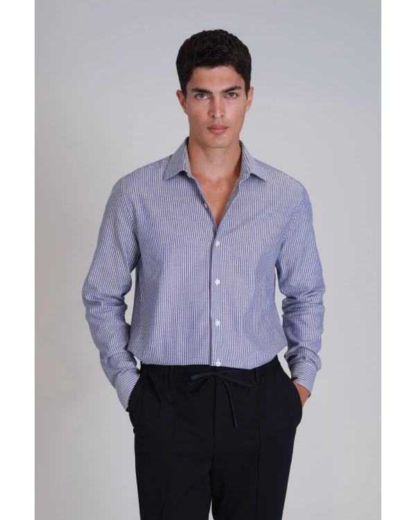 Lufian Strit Erkek Lacivert Gömlek 112010644