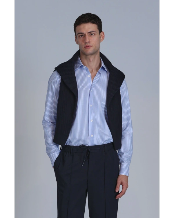 Lufian Strit Erkek Mavi Gömlek 112010644