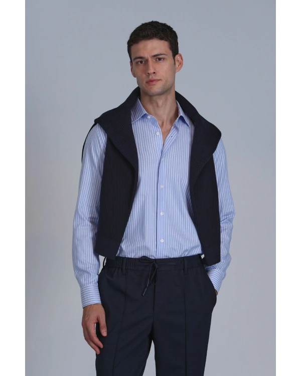 Lufian Strit Erkek Mavi Gömlek 112010644