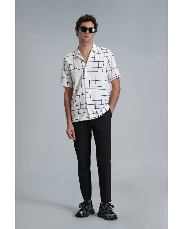 Lufian Erkek Taner Regular Basic Ekru Gömlek 111010608