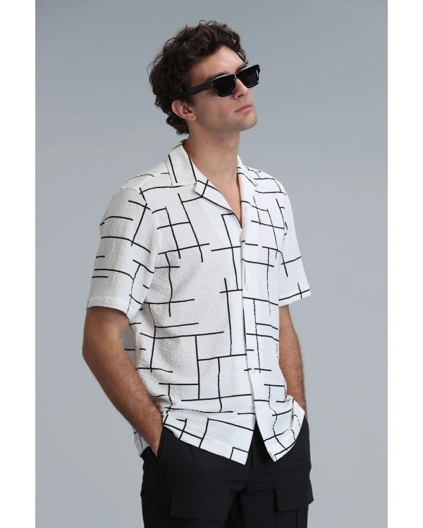 Lufian Erkek Taner Regular Basic Ekru Gömlek 111010608