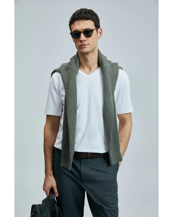 Lufian Erkek Tuna Modern Grafik Beyaz T-Shirt 111020266